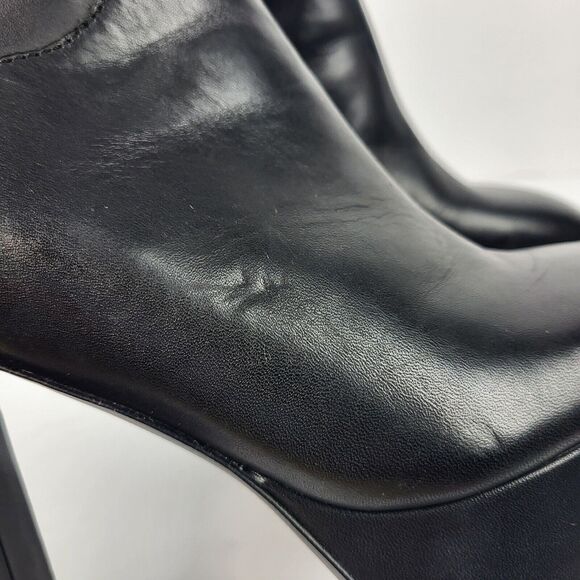 Ash Ankle Boots Block Heel Leather Black Size Size 40 EU. Size 10 US. - Picture 5 of 16
